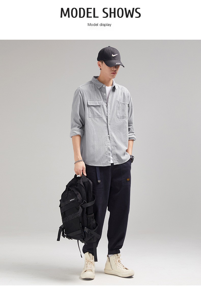 LKTM Men's Corduroy Shirt - Lifestyle Image