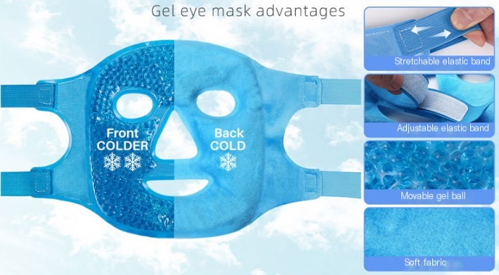 Cold and Hot Compress Ice Bead Full Face Mask