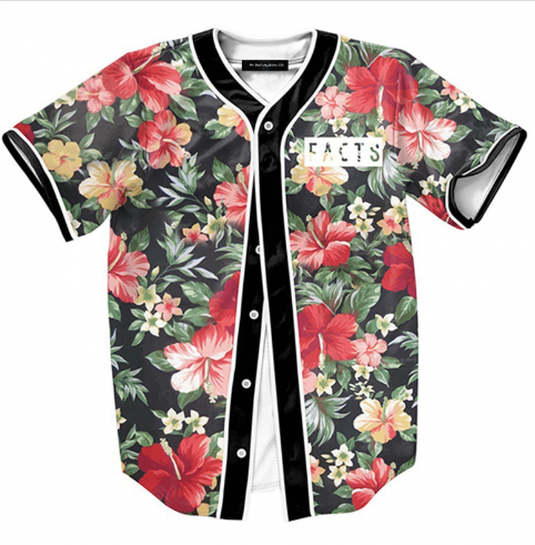 3D Floral Print Short Sleeve T-Shirt