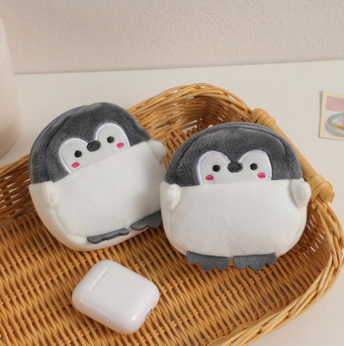 Cute Cartoon Penguin Plush Coin Purse Pendant