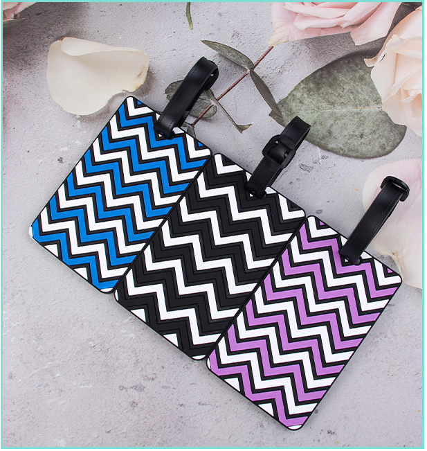 Wave Three-Dimensional Luggage Tag Black