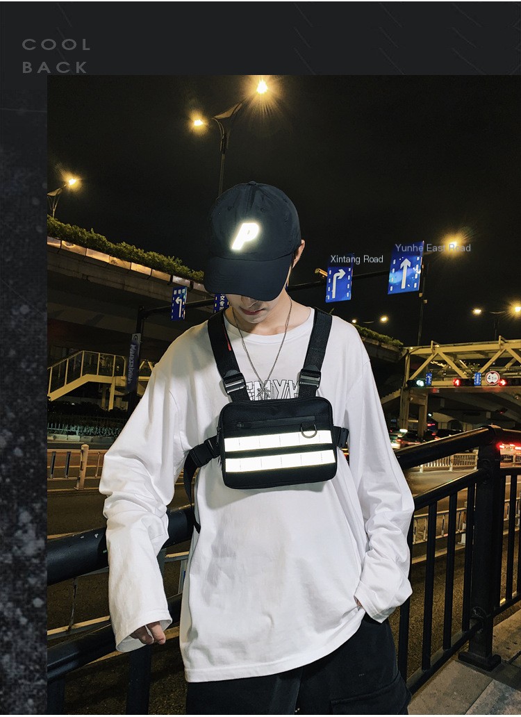 Men's Tactical Waist Bag - Black Reflective