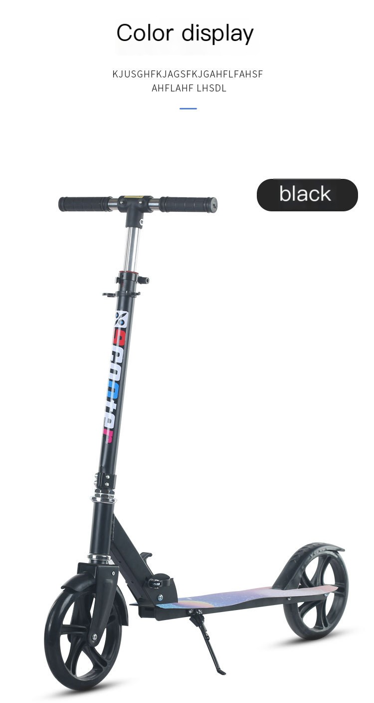 Adult scooter children teenagers big wheel two wheel 2 Wheel foldable city campus scooter with handbrake