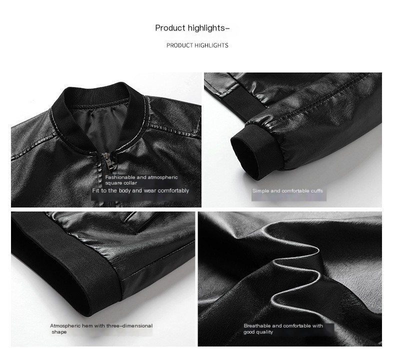 Genuine Leather Jacket Back View