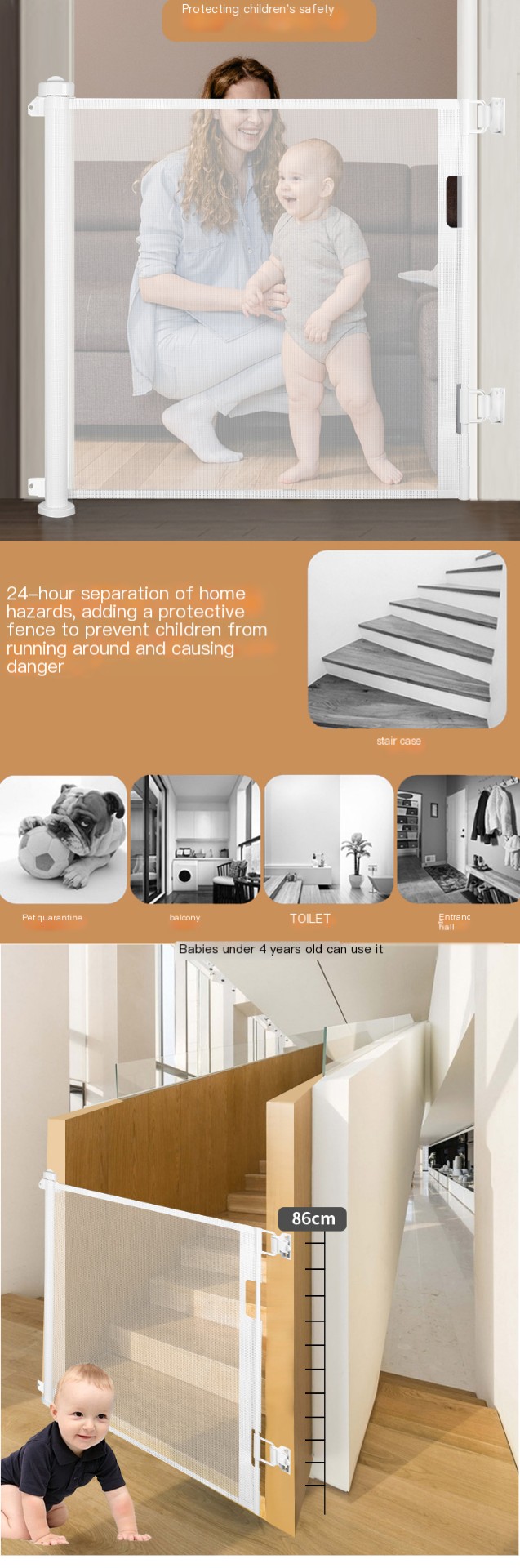 Stair guardrail in action