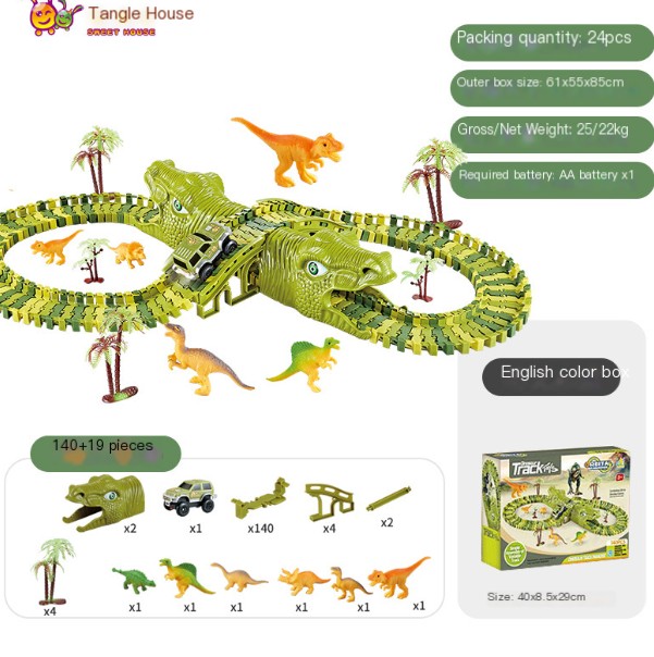 Dinosaur Park Track Car in action