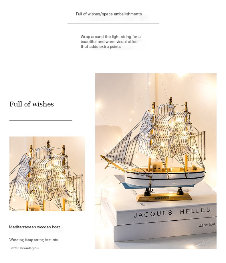 Wooden Sailboat Model 5