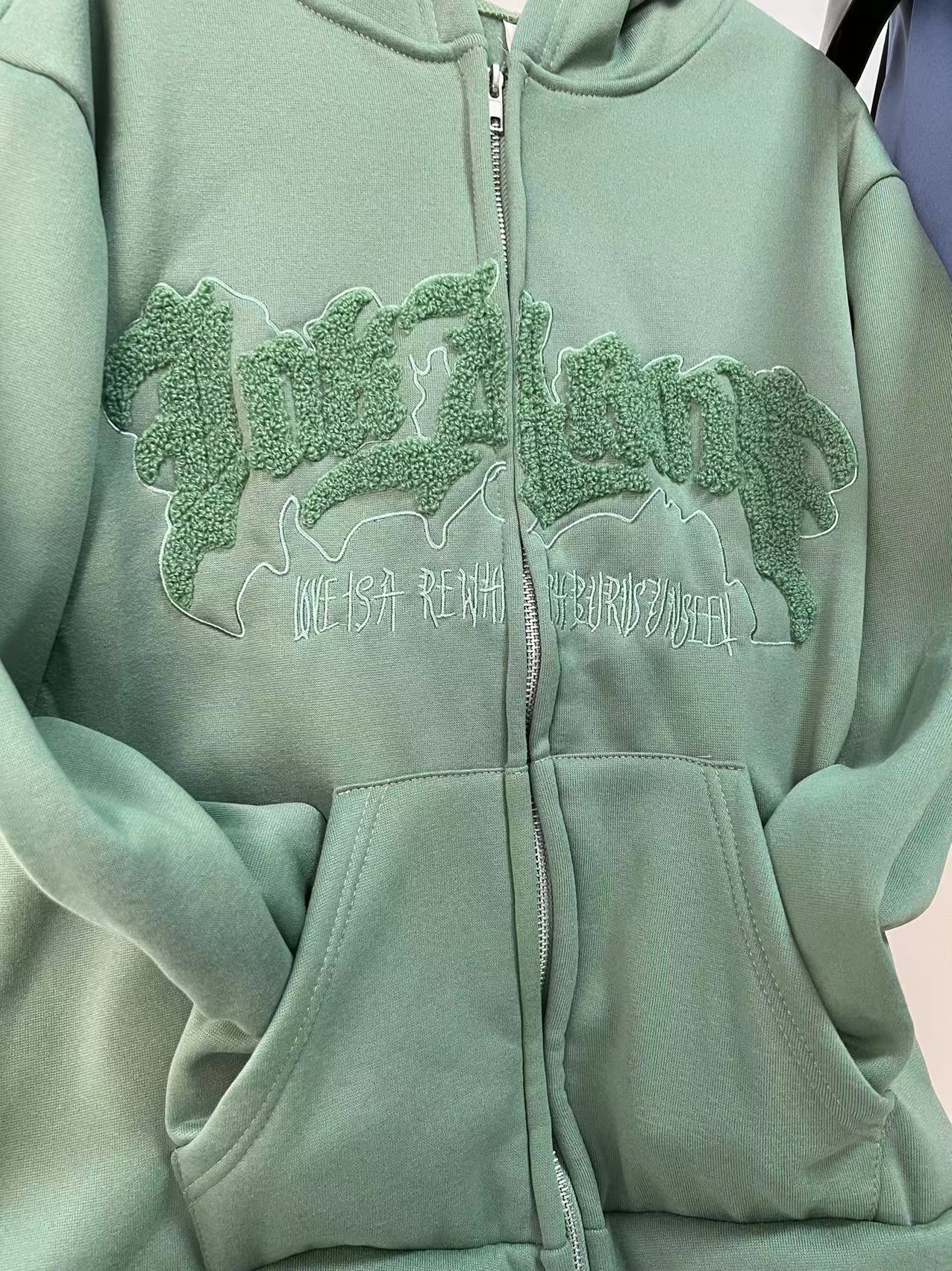 HoodieMens Unisex Heart Foam Print Hoodie Image 2