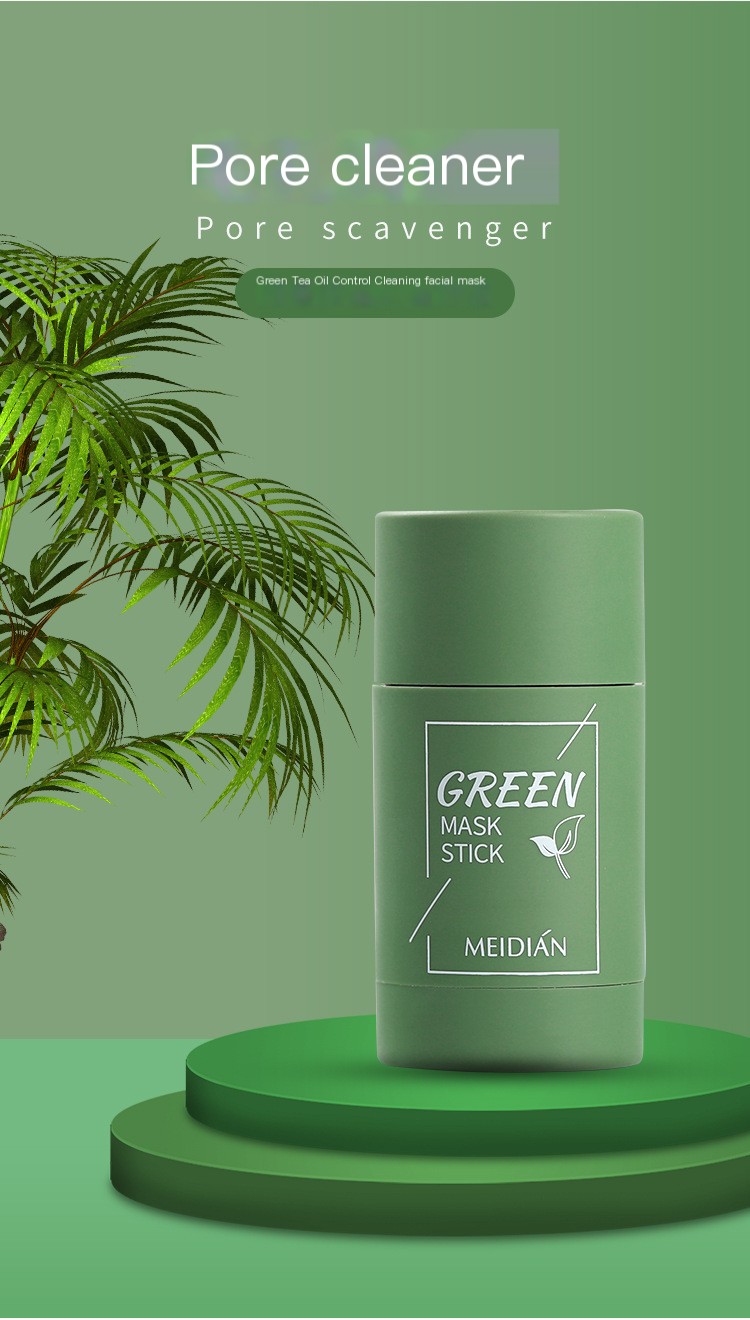 Supply delivery charming green tea cleaning solid mask eggplant deep cleansing TikTok same solid mask