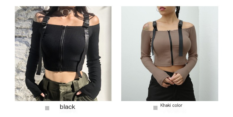 Stylish black crop top