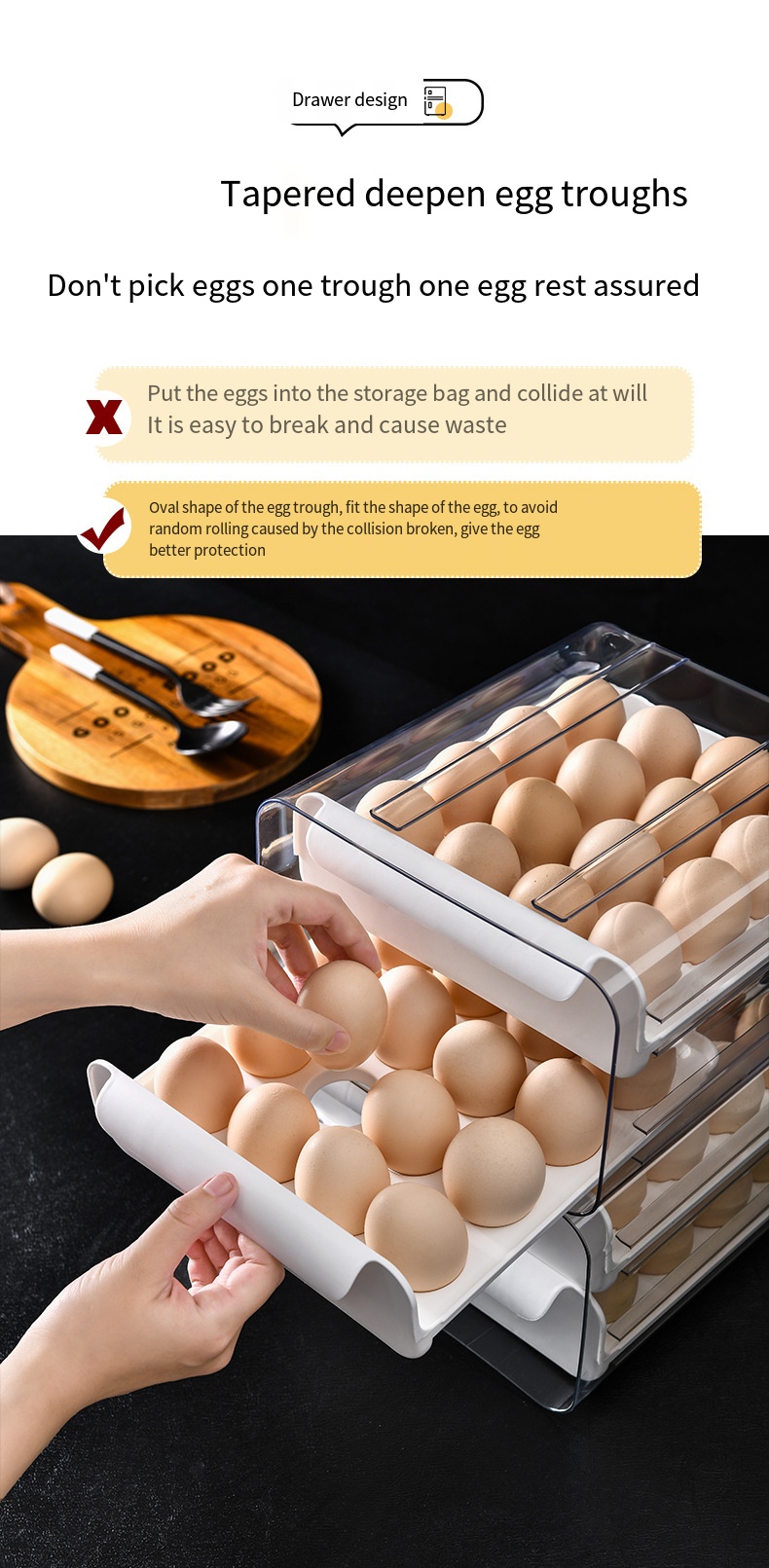 Refrigerator Egg Storage Box - View 6