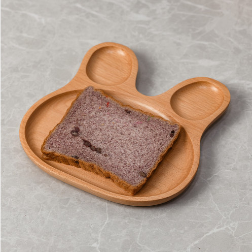 Wooden Rabbit Divided Plate