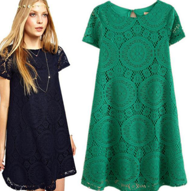 Lace A-line Dress Image 2