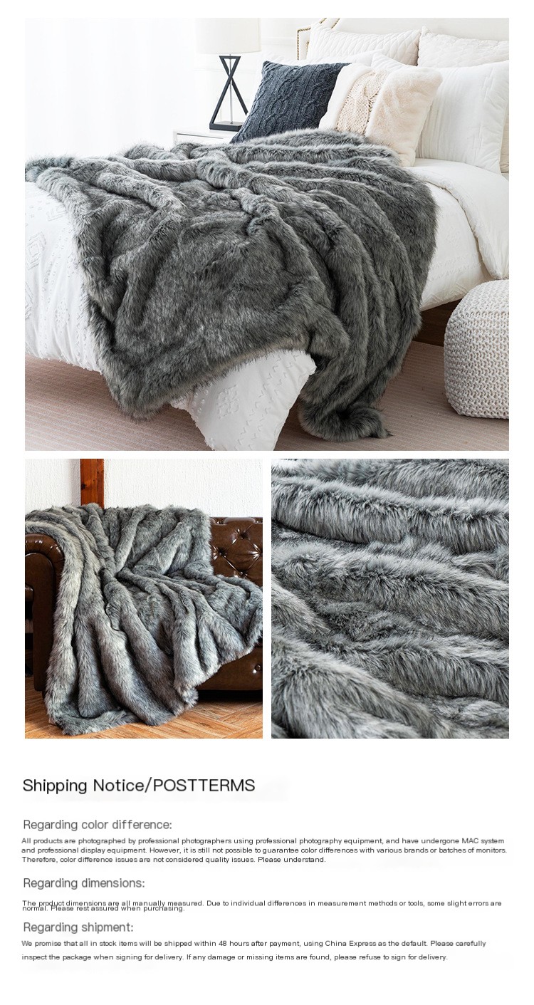 Elegant Faux Fur Blanket