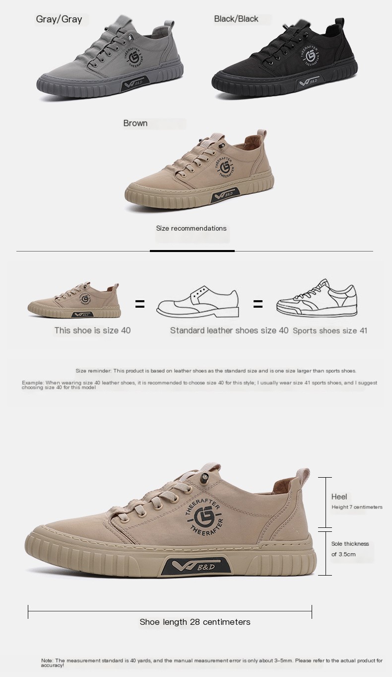 Versatile Gray Casual Shoes