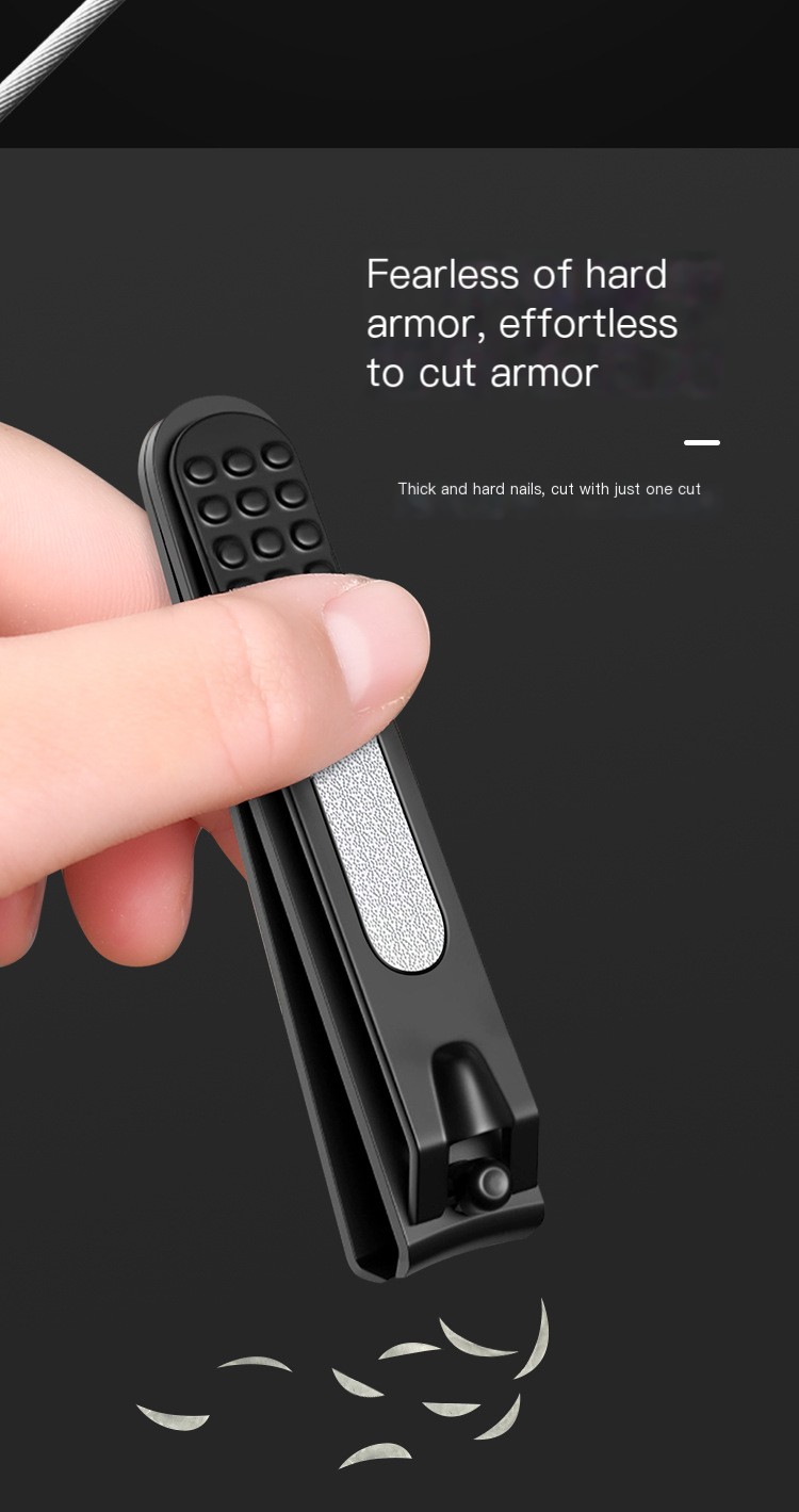 Nail Clipper Black Large Flat Mouth