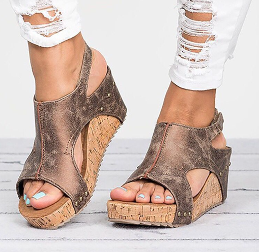 Wedge Open Toe Sandals Image 3