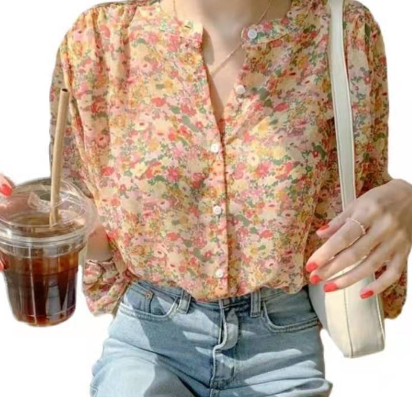 Floral Chiffon Shirt Image 2