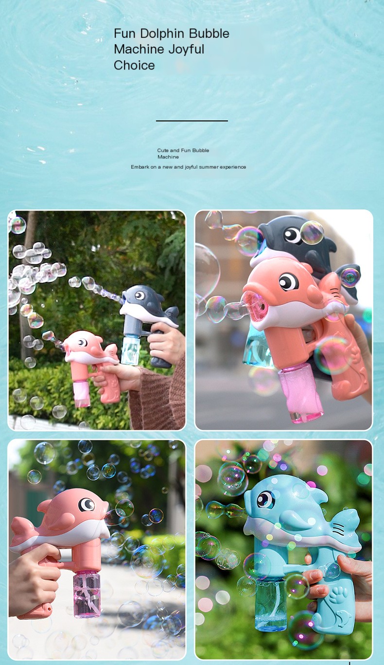 Blue Dolphin Bubble Gun