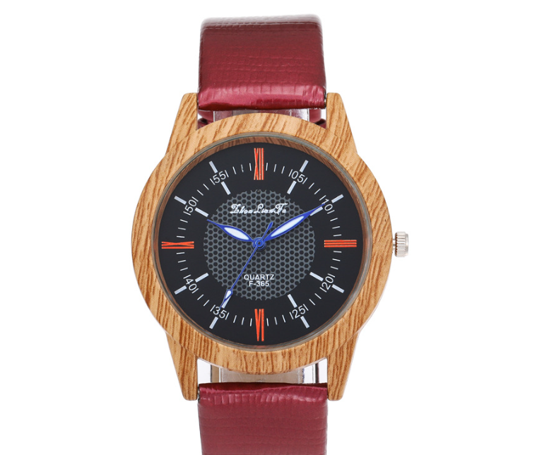 Leather and Wood Watch 2