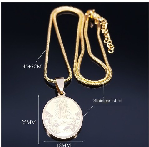 St. Mary Pendant Necklace - Image 1