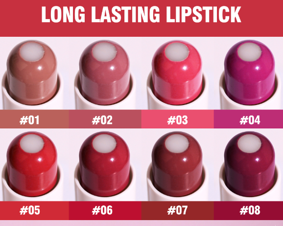 Matte finish lipstick