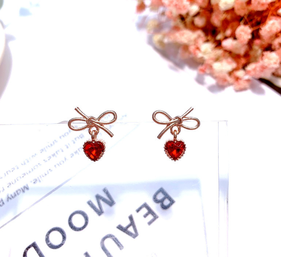 Heart Bow Earrings - Image 3