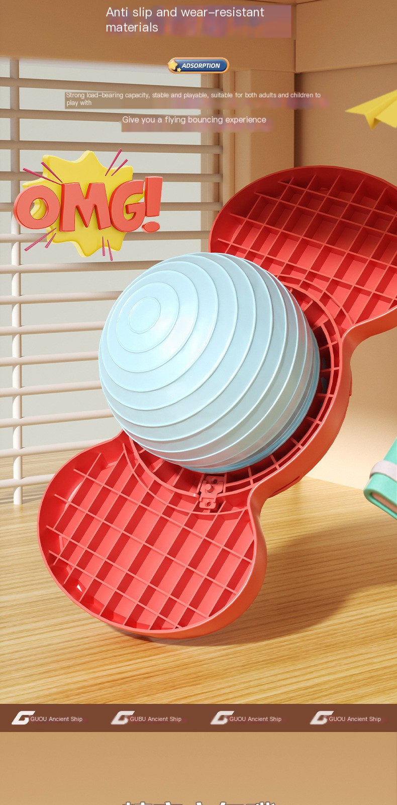Children's Jumping Ball Height Card