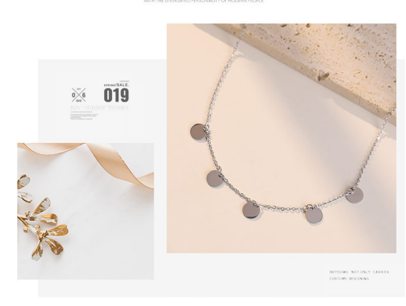 Geometric tassel necklace - Gold detail
