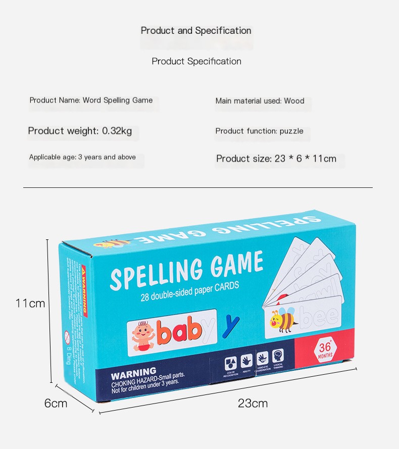 Wooden Alphabet Word Puzzle Game