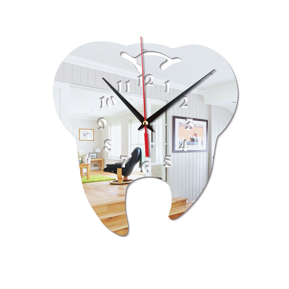 Teeth-Shaped Wall Clock Display