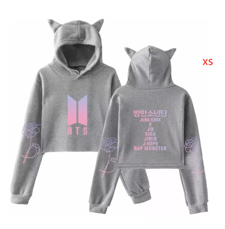 Cat Ear Cropped Hoodie