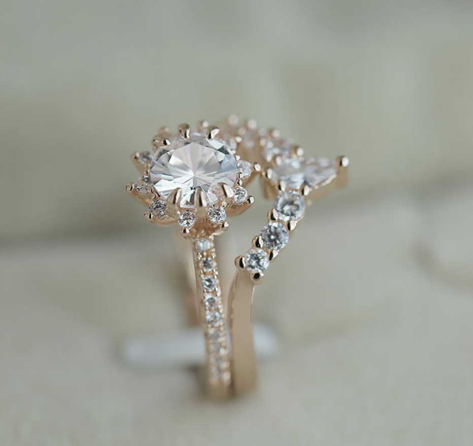 Sunflower Zircon Ring Image 1
