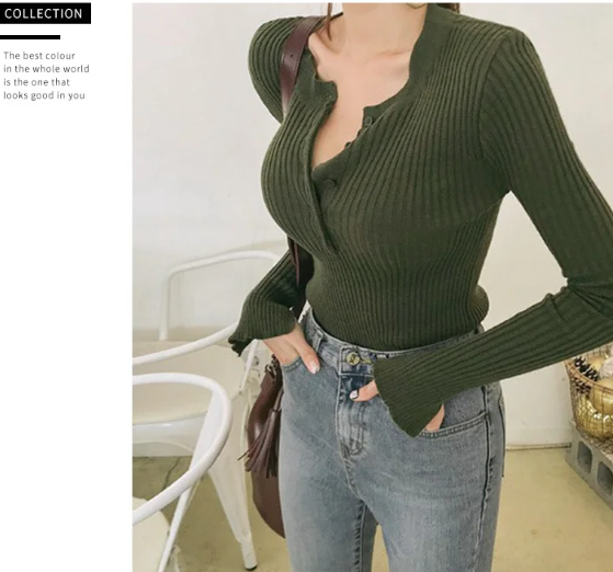 Model wearing Sweater