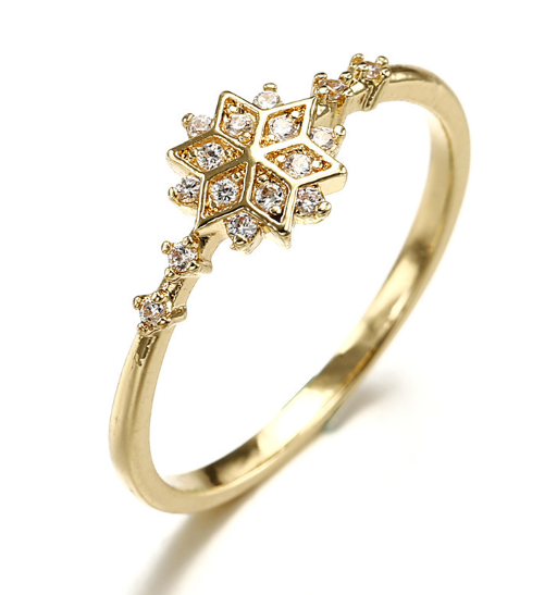 10k Yellow Gold Zircon Diamond Ring Image 3