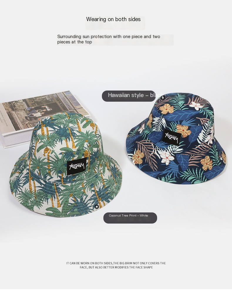 Men's Reversible Hawaiian Bucket Hat 1
