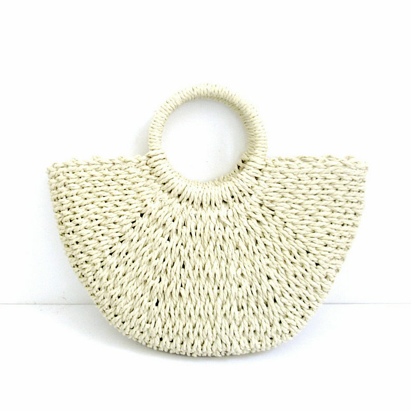 New Paper Rope Woven Round Bag Image 2