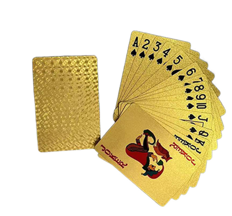 Gold Foil Poker Card 4