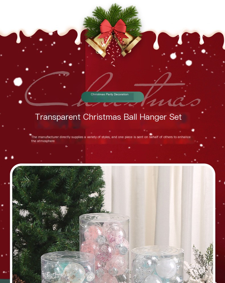 Transparent Christmas Ball Set