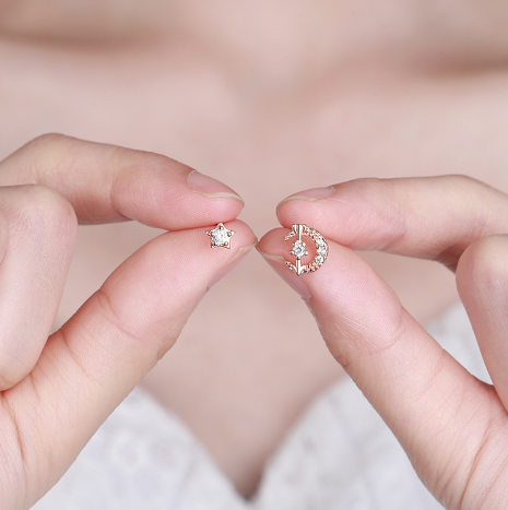 Asymmetrical Earrings on Display