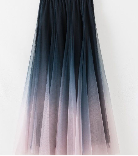 MEXZT Elegant Tulle Skirt in Blue