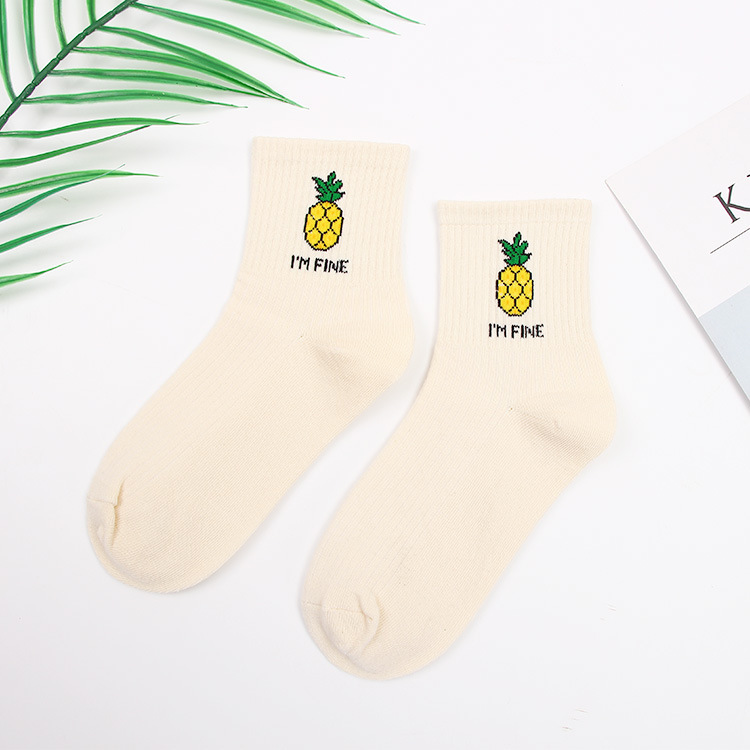 Harajuku Strawberry Lace Socks - Design 4