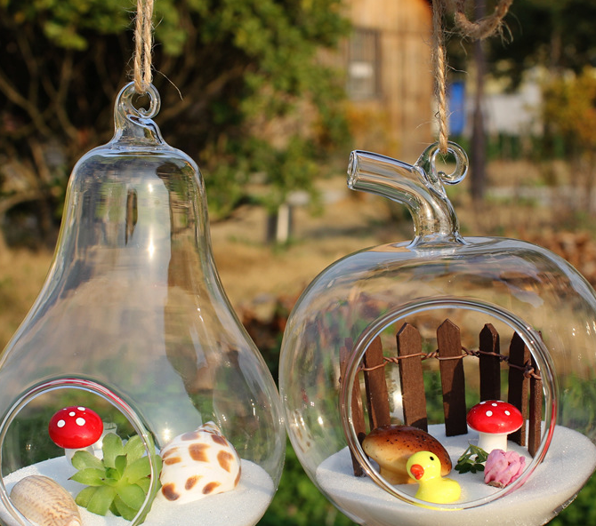 Hanging Glass Hydroponic Container 2