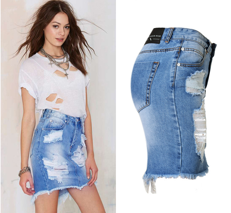 Denim Skirt Image 3