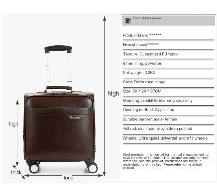 18-inch wheeled suitcase