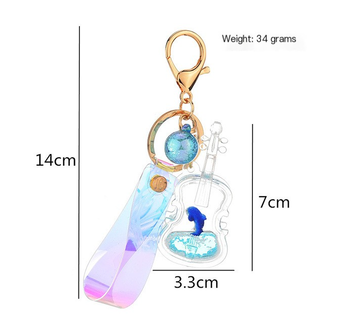 Acrylic Violin Keychain