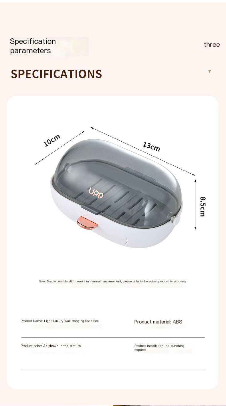 Light Luxury Wall-Mounted Soap Box Image 5