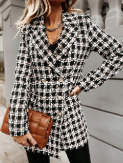 Stylish Plaid Jacket