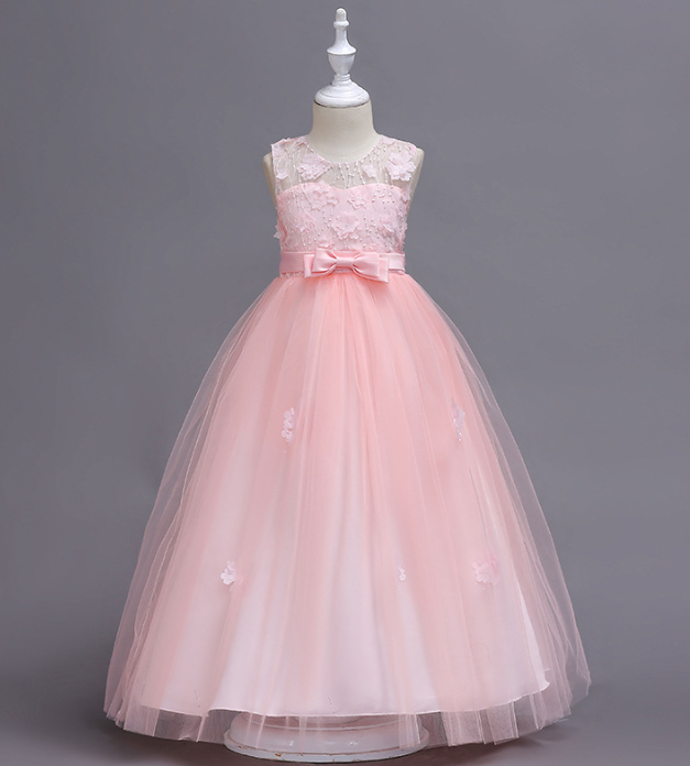 Children's Floral Sequin Princess Dress - Image 2