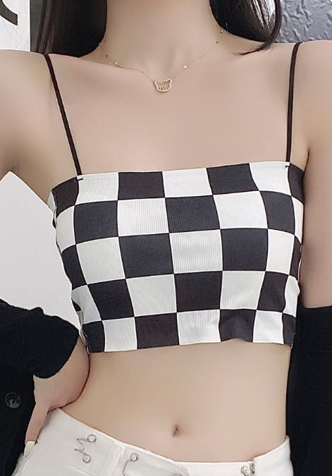 Plaid Ice Silk Bra Image 3